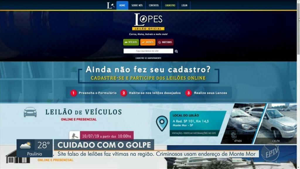 Alerta para golpe de venda de veículos por leilão na internet